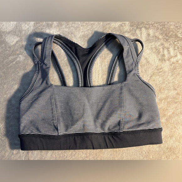 lululemon athletica Other - lululemon athletica Black and White Striped Sports Bra